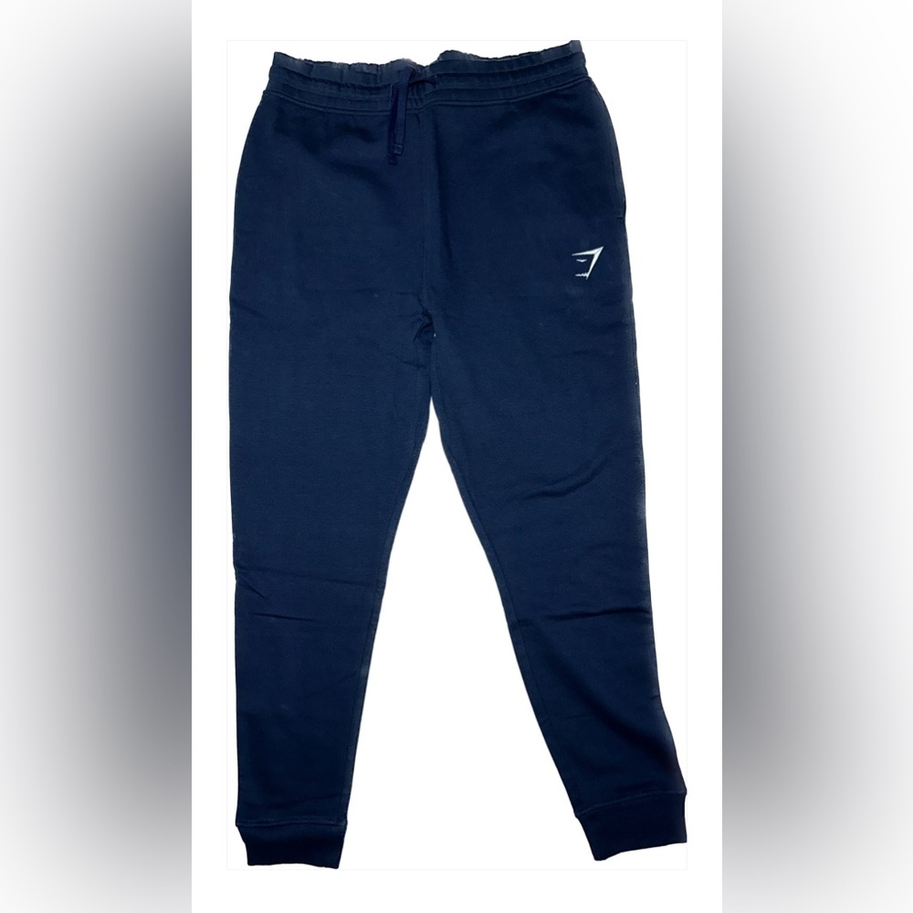 NEW Gymshark Crest Joggers | Navy Blue | Large